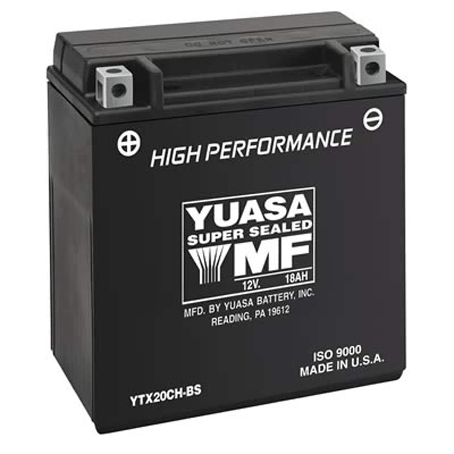 Yuasa YUAM6220C YTX20CH-BS Maintenance Free H Series AGM Battery with Acid pack