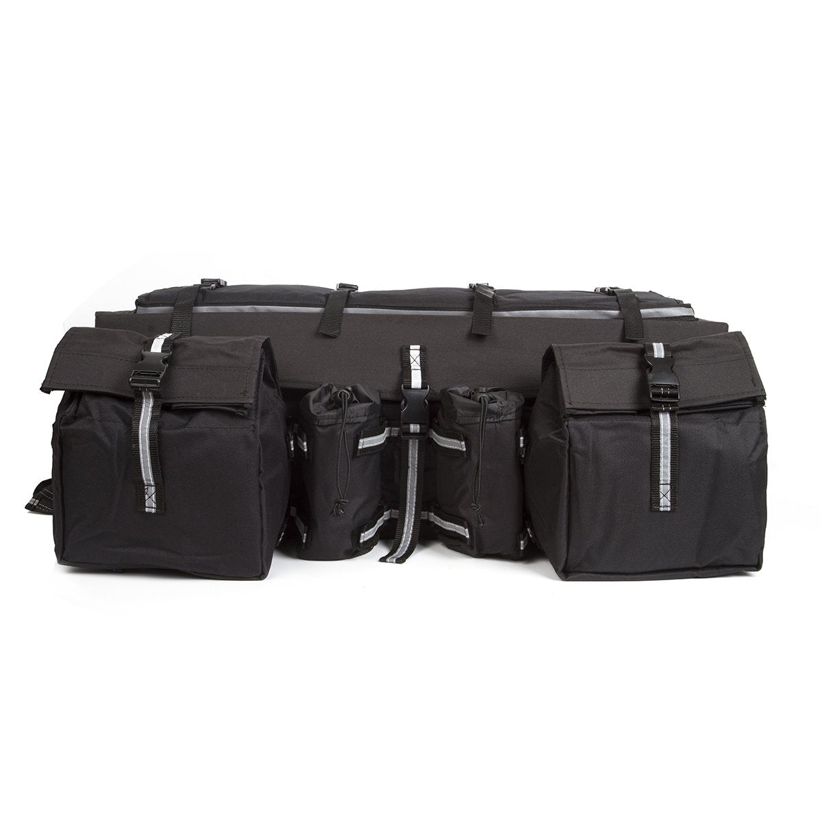 OHMOTOR ATV Cargo Bag Rear Rack Gear Bag Made of 600D Waterproof Fabric with Topside Bungee Tie-Down Storage Padded-Bottom Multi