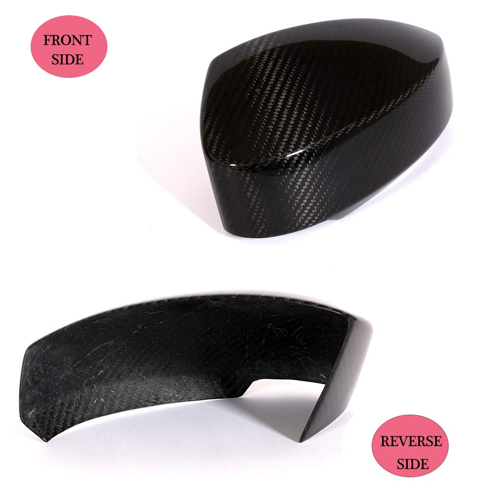 Mcarcar Kit Real Carbon Fiber Mirror Cover Caps Fit For Nissan 350Z Z33 Coupe Convertible 2003-2009 Add-On Cf Door Rearview Mirror Caps Car Exterior Outside Shell