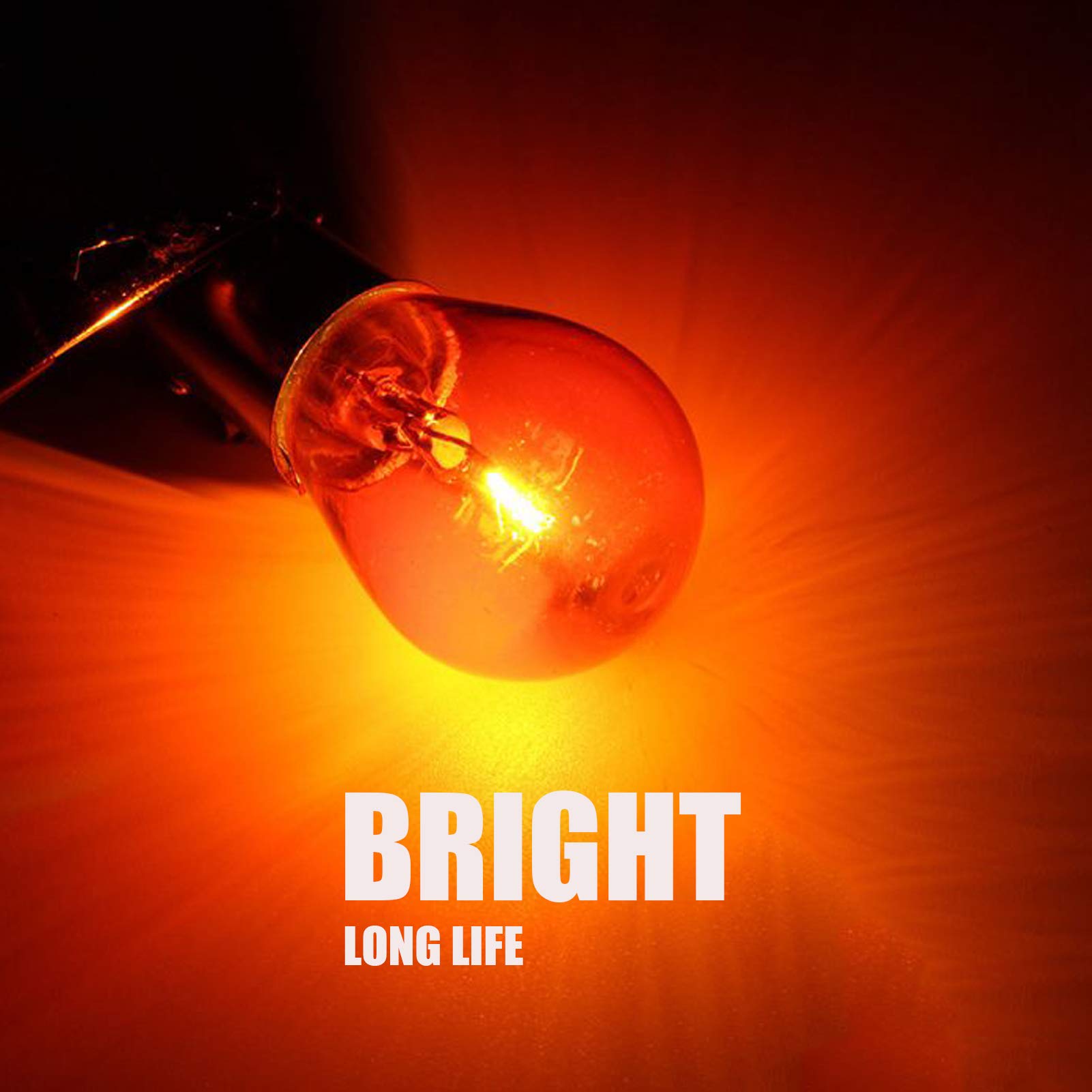 Perfectech 4 Pcs 3 1/4 Touring Oem Flat Black Smoked Turn Signal Lenses+Amber Bulbs For Harley Davidson Electra Glides Road King