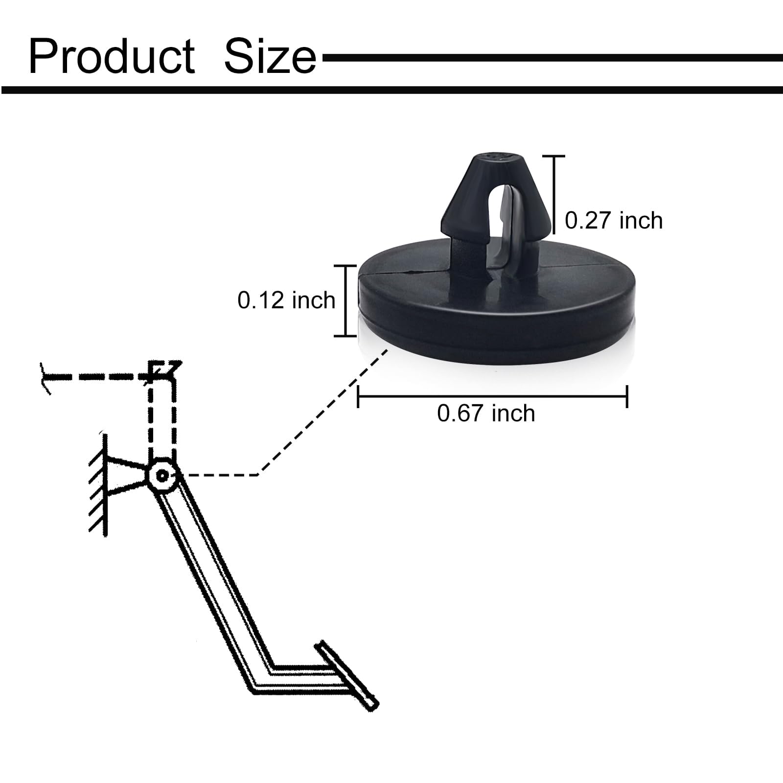 Ajxn 4 PCS Black Brake Pedal Pad & Light Switch Stopper - Durable Car Accessories for Enhanced Safety and Comfort