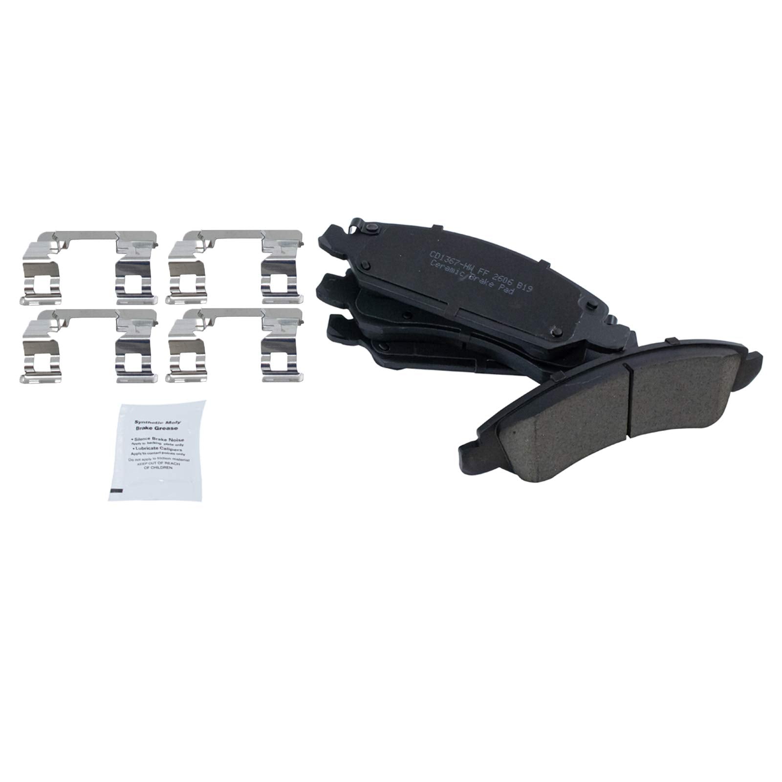 Trq Front Posi Ceramic Brake Pad & E-Rotor Set For Chevy Gmc Truck Van Suv