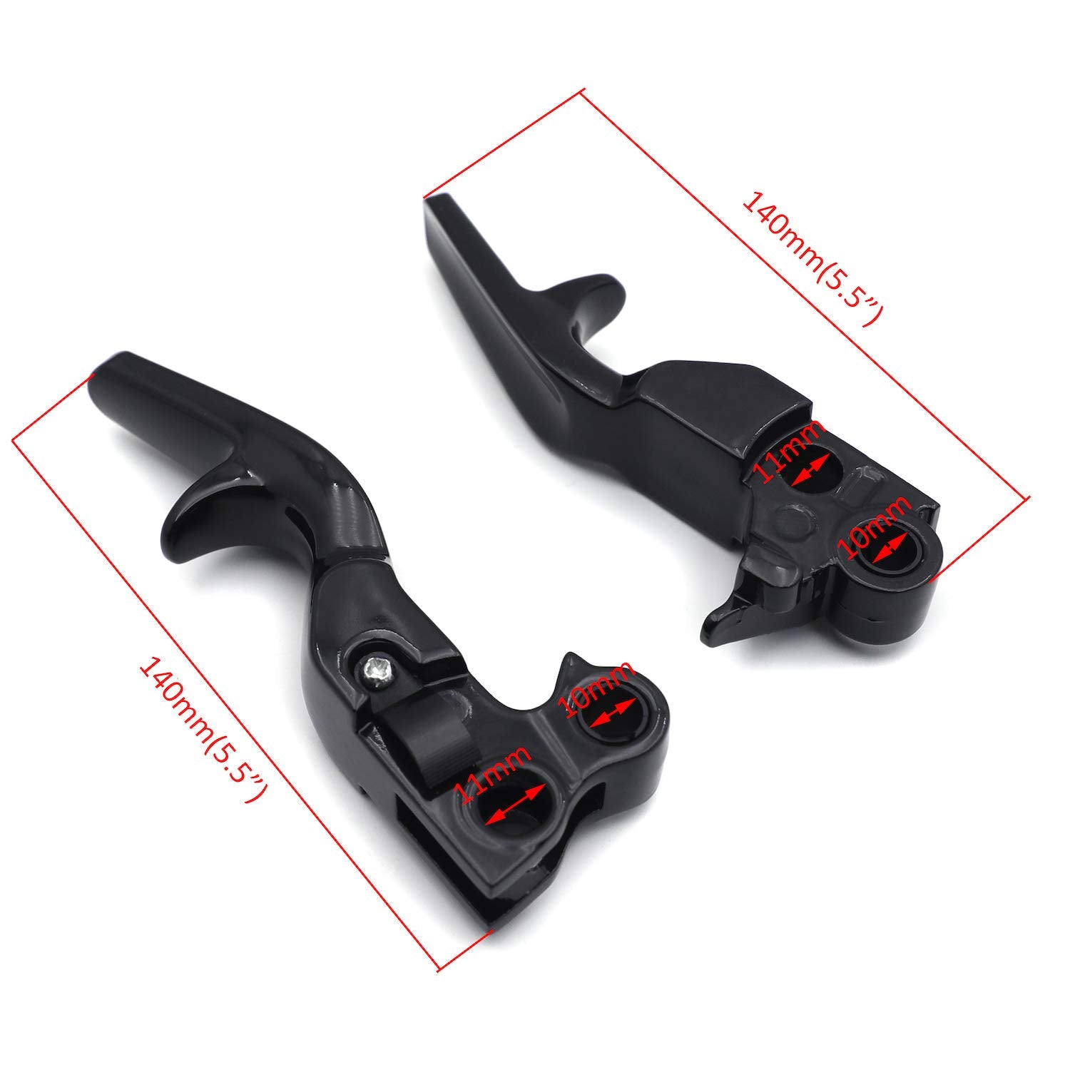 XKH- Short Hand Brake Clutch Lever (Black) Replacement of Motorcycle Parts Compatible with 96-03 Harley XL 96-12 Softail 96-07 T