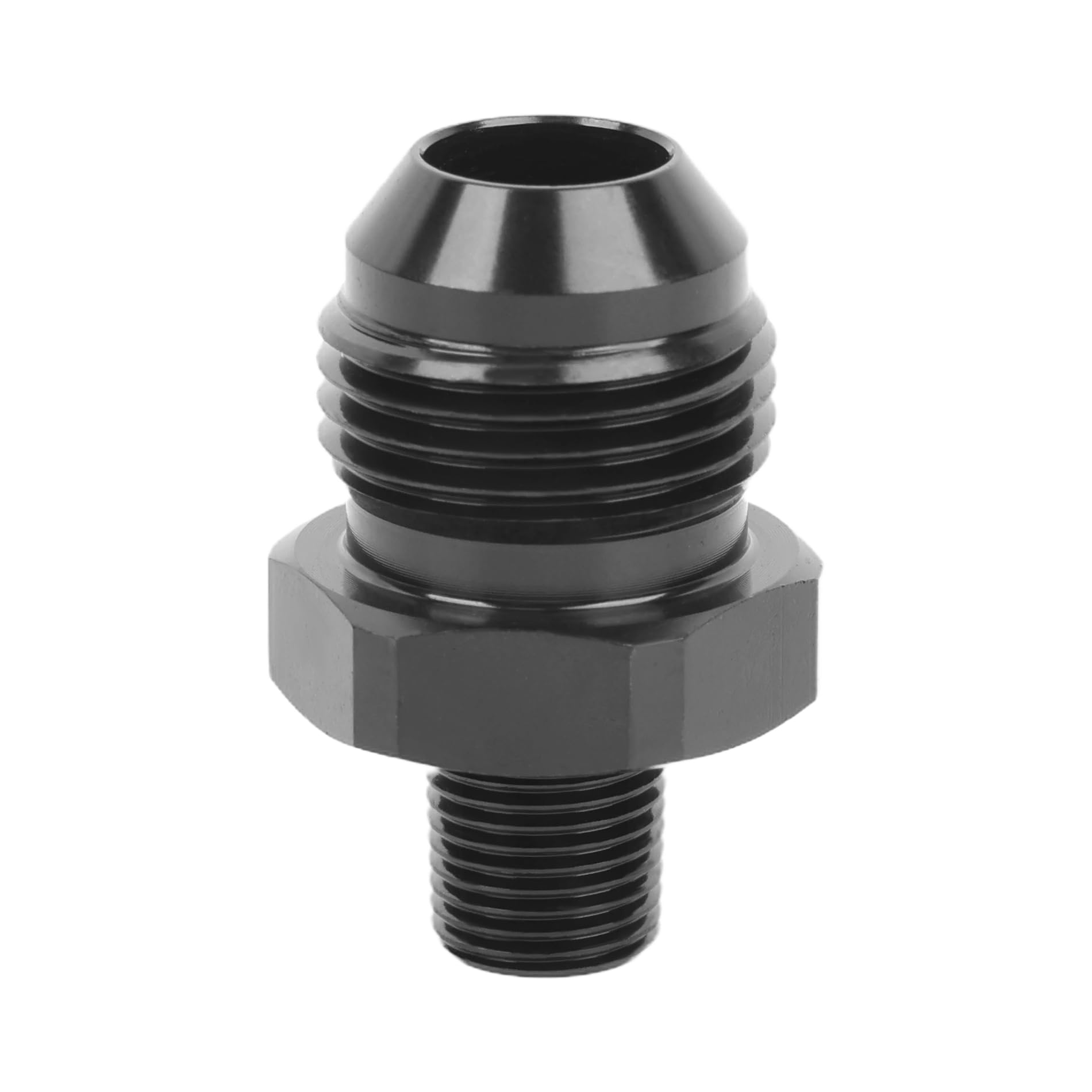Evil Energy 8An Male Flare To 1/8'' Npt Pipe Fitting Adapter Straight Aluminum Black