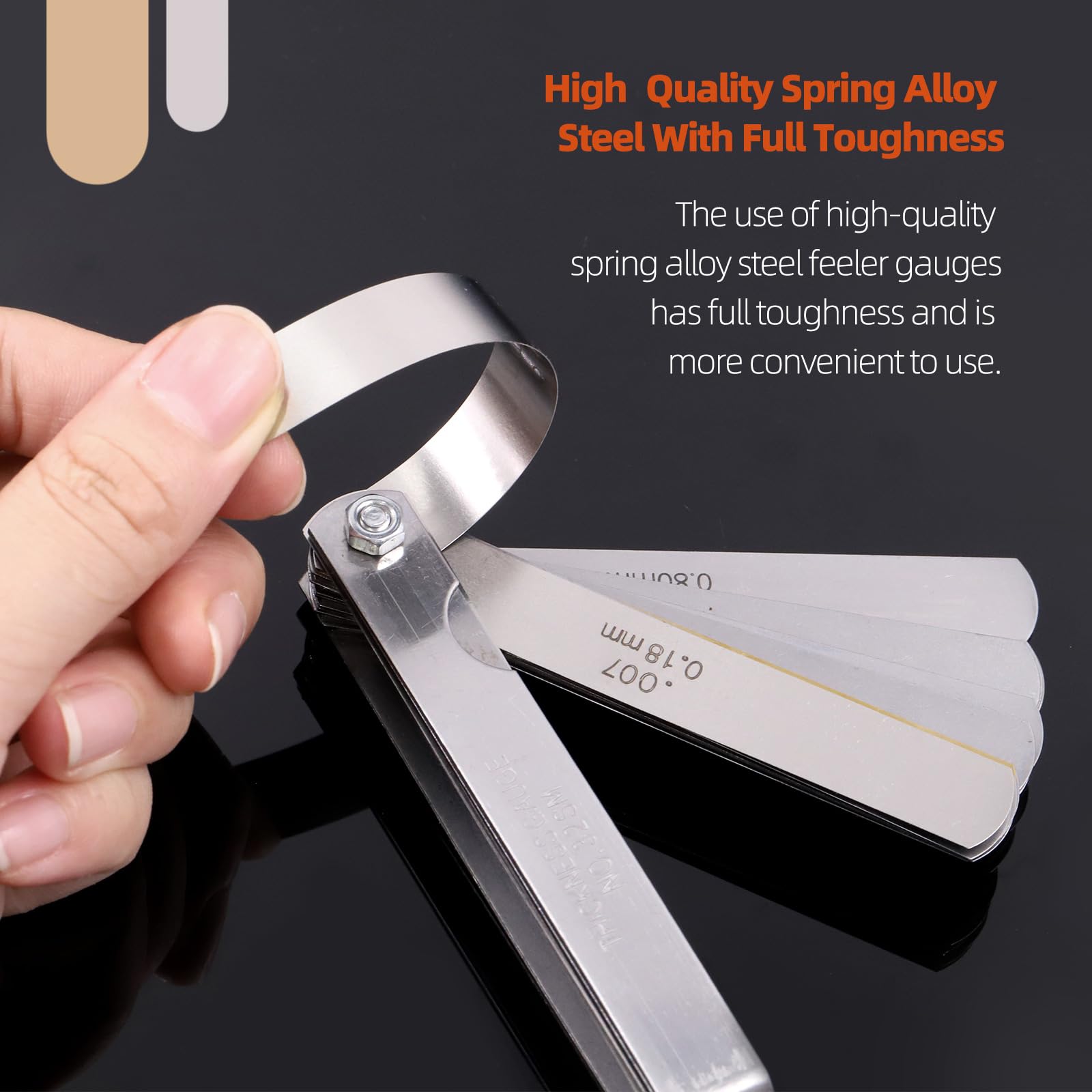 Tanstic 4Pcs Motorcycle Engine Valve Adjustment Tool Set, 8Mm 9Mm 10Mm Valve Screw Spanner, Engine Valve Screw Repair Wrench, Valve Adjusting Square Hexagonal Spanner With Offset Feeler Gauge