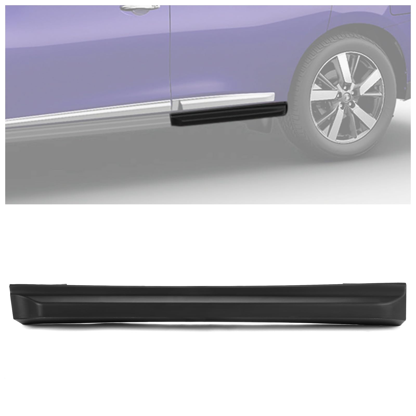 HECASA Lower Door Molding Compatible with 2013-2016 Nissan Pathfinder Replacement for 25824827 82871-9PF0A Textured Black PP Doo