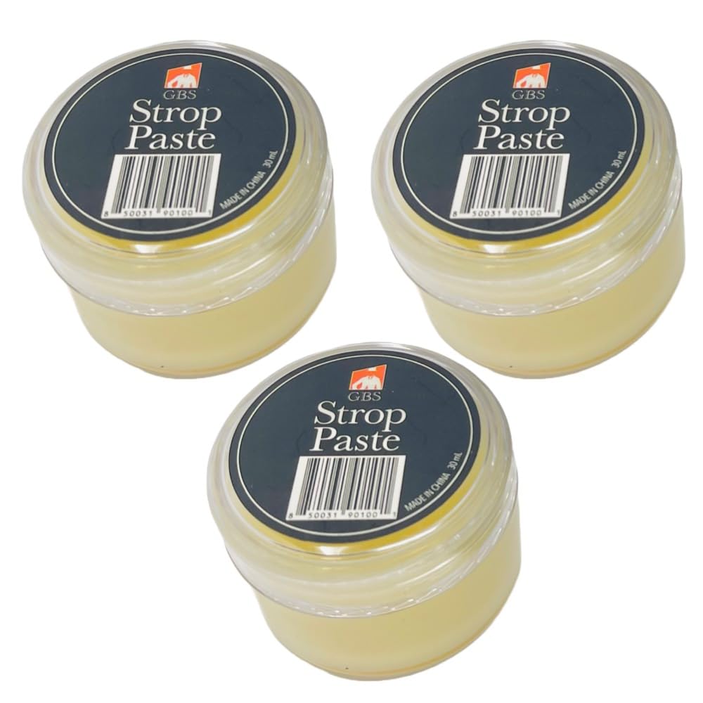 G.B.S Leather Strop 30Ml Conditioning Paste Professional Hone And Sharpen Your Shaving Razor, Blade, Knives, Cutlery And Tools-