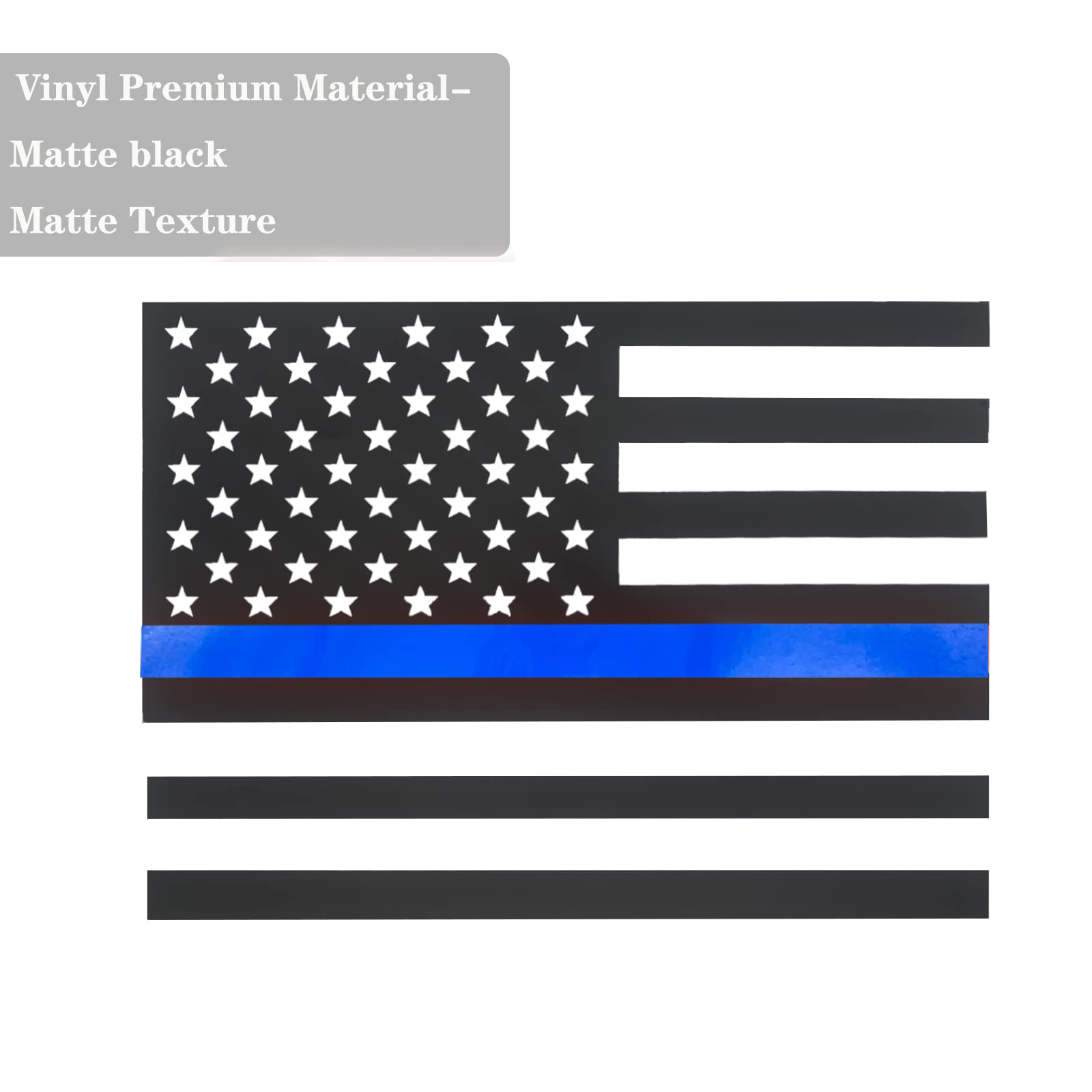 Alicatong Fits Chevy Silverado And Gmc Sierra 2004-2016 2017 2018 Rear Back Middle Window American Usa Flag Vinyl Decal Matte Bl