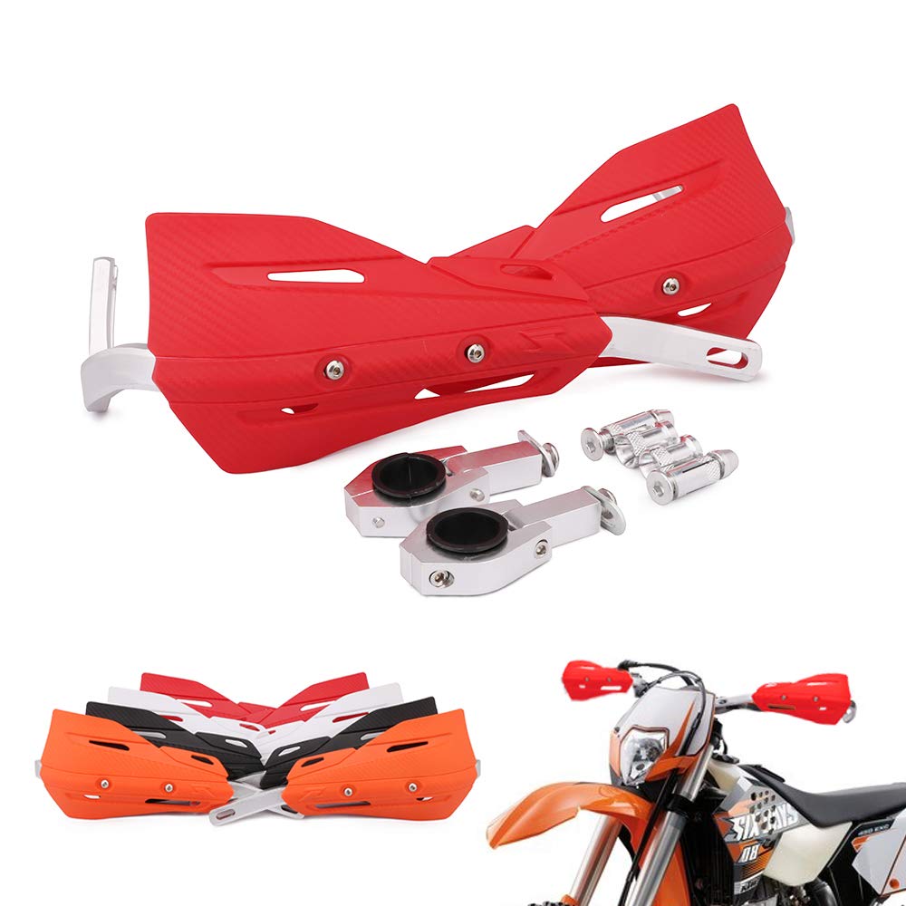 Jfg Racing Dirt Bike Handguards,Motorcycle 7/8'' And 1 1/8'' Hand Guards Aluminum Universal For Dirt Pit Bike Mx Motocross Supermoto Racing Atv Quad Kayo - Red