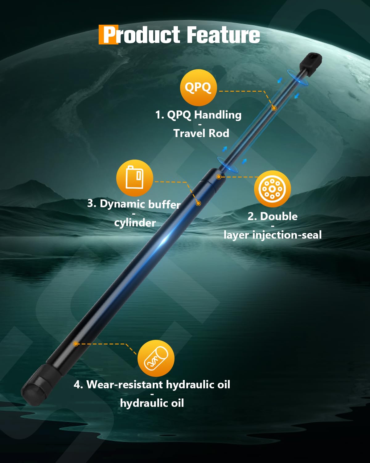 Scitoo Liftgate Lift Supports Replacement Struts Gas Springs Shocks Fit For Toyota Matrix 1.8L 2003-2008