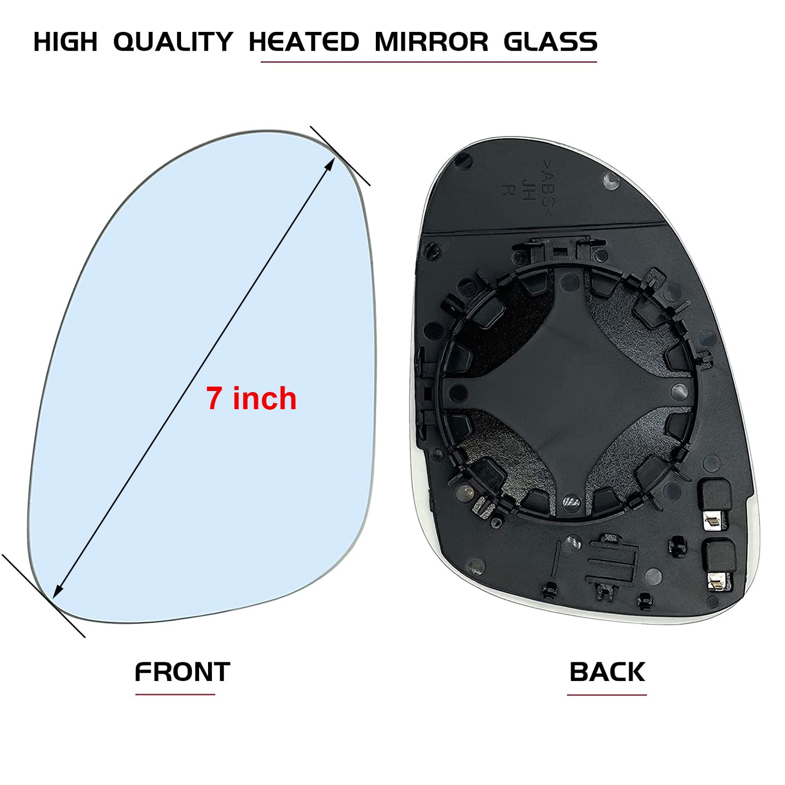Passenger Right Side Heated Mirror Replacement for 2005-2010 Volkswagen VW R32 EOS GTI Rabbit Jetta Passat Mirror Glass - Side V