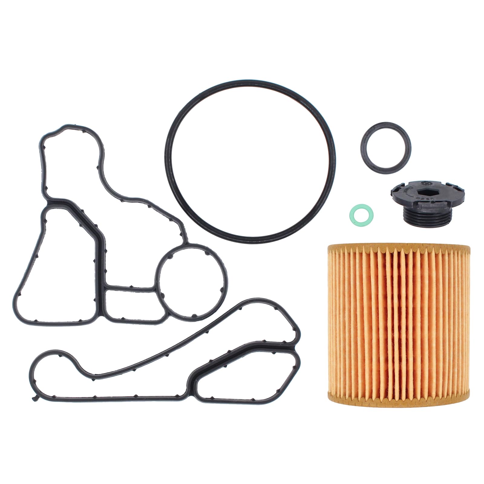 ApplianPar Engine Oil Filter Housing Gasket Kit and Cooler Seal O-rings Set for BMW 1 3 5 Series X1 X3 X5 N26 N52 N54 N56 E60 E9