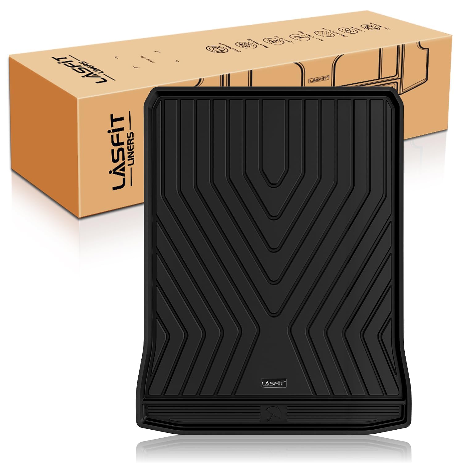 Lasfit Trunk Mats Fit For Bmw 5 Series G30 2017 2018 2019 2020 2021 2022 2023, Custom Fit Tpe All Weather Cargo Bed Liners For 5