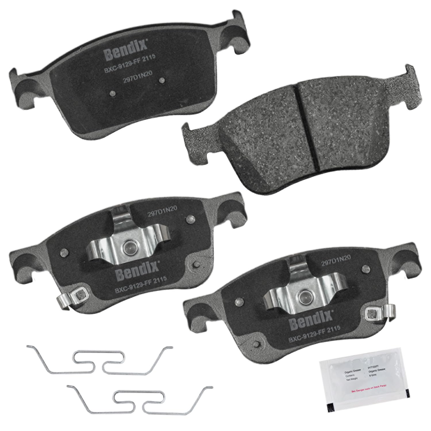 Bendix Priority1 Cfc2115 Ceramic Front Brake Pads For Acura Integra 2024-2023, Honda Accord 2024-2018, Civic 2023-2022
