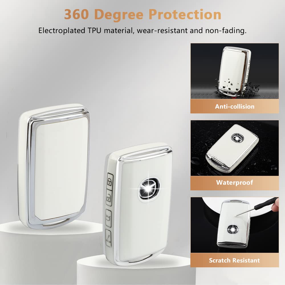 Pifoog Car Key Case For Mazda 3 6 Cx9 Cx5 Cx30 Mx5 Cx50 Accessories Tpu Keys Fob Cover Shell Cute Bling Keychain Landyard Full P