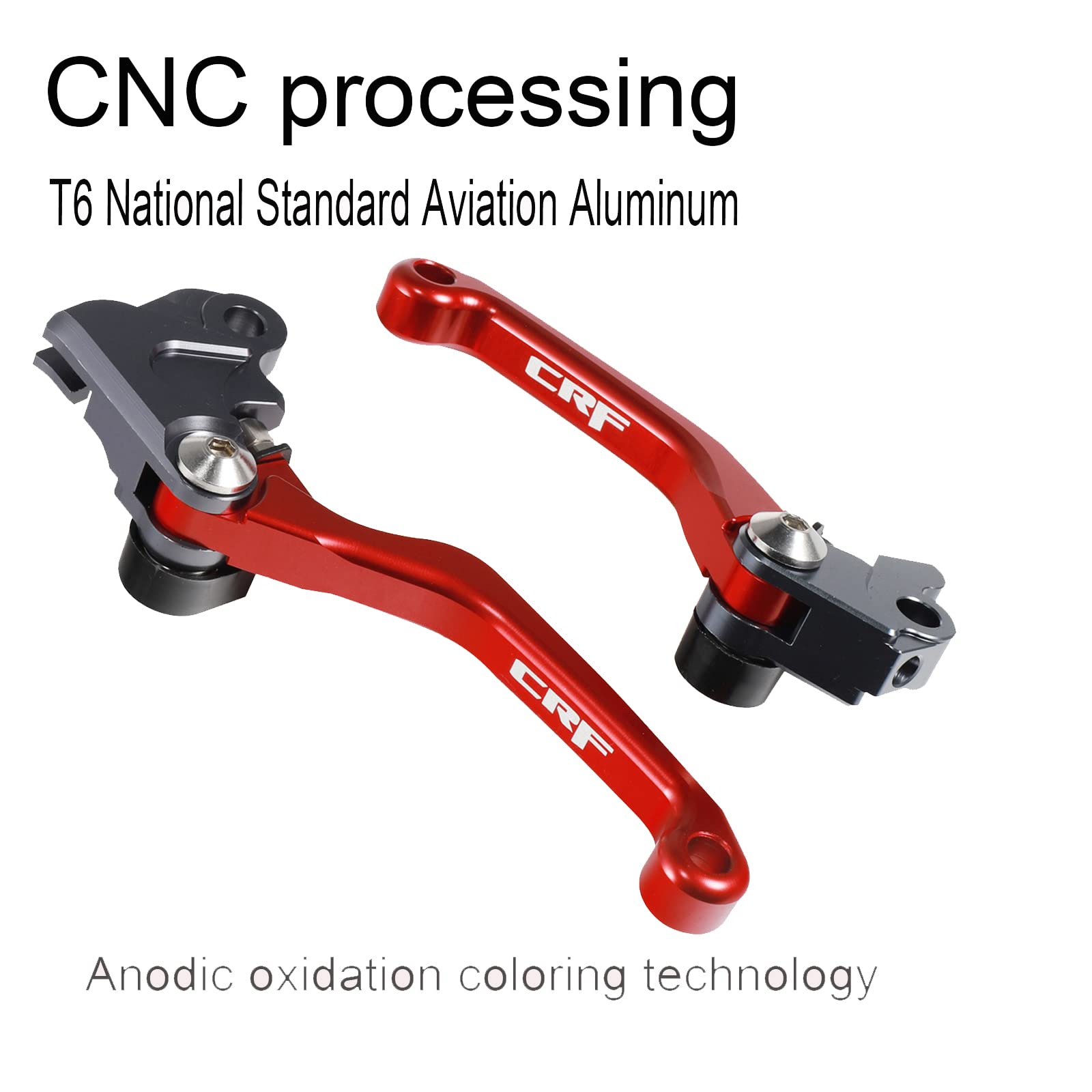 Adsspro Motorcycle Billet Foldable Brake Clutch Lever Handle Cnc Aluminum Pivot For Crf150F Crf230F 2003-2020 Crf250F 2019-2022 Crf 230F 230 F 150F 150 250 250F Dirt Pit Bike Motocross Motorbike