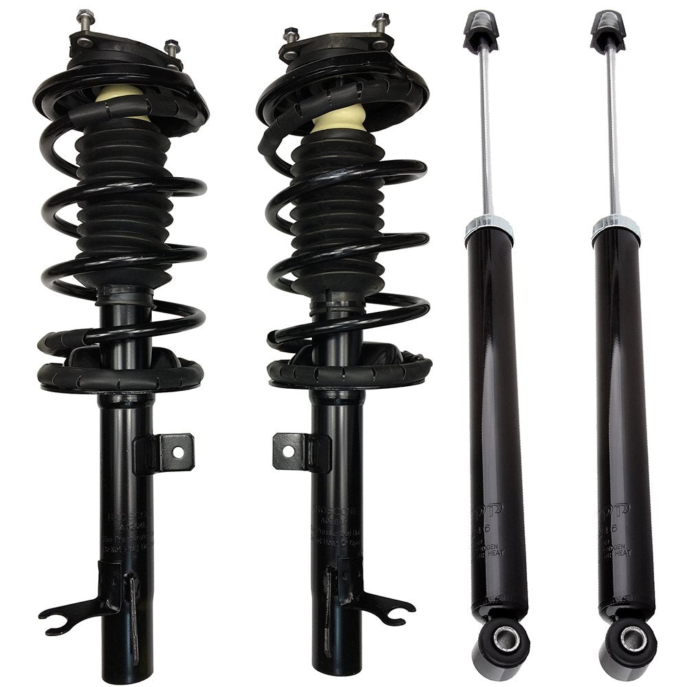 Lsailon Front Complete Struts + Rear Shock Absorbers Replacement For 2000 2001 2002 2003 2004 2005 For Ford Focus Set Of 4