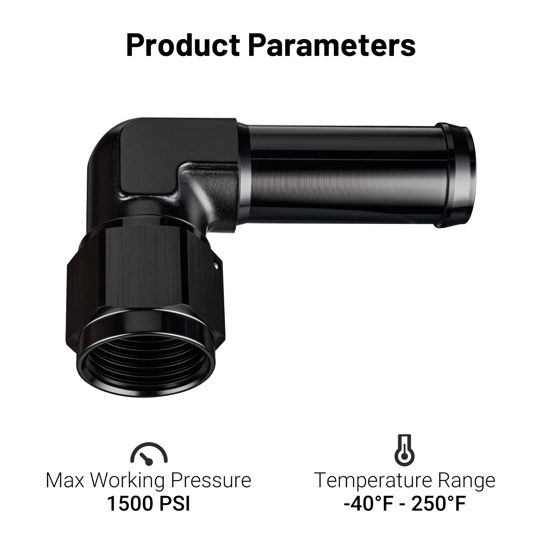 Evil Energy 10An Female To 3/4'' Barb Hose Fitting 90 Degree Swivel