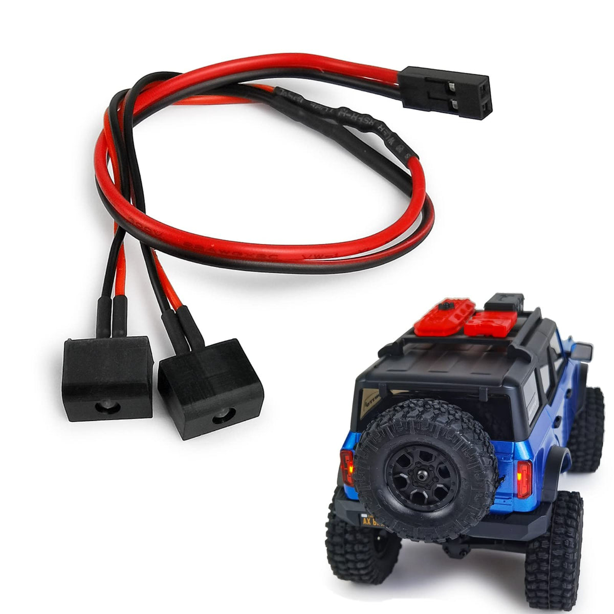 1/24Th Rc Taillight Red Led Rear Lights Lamp Upgrade For 1:24 Axial Scx24 Axi00006 Bronco Rc Truck Car