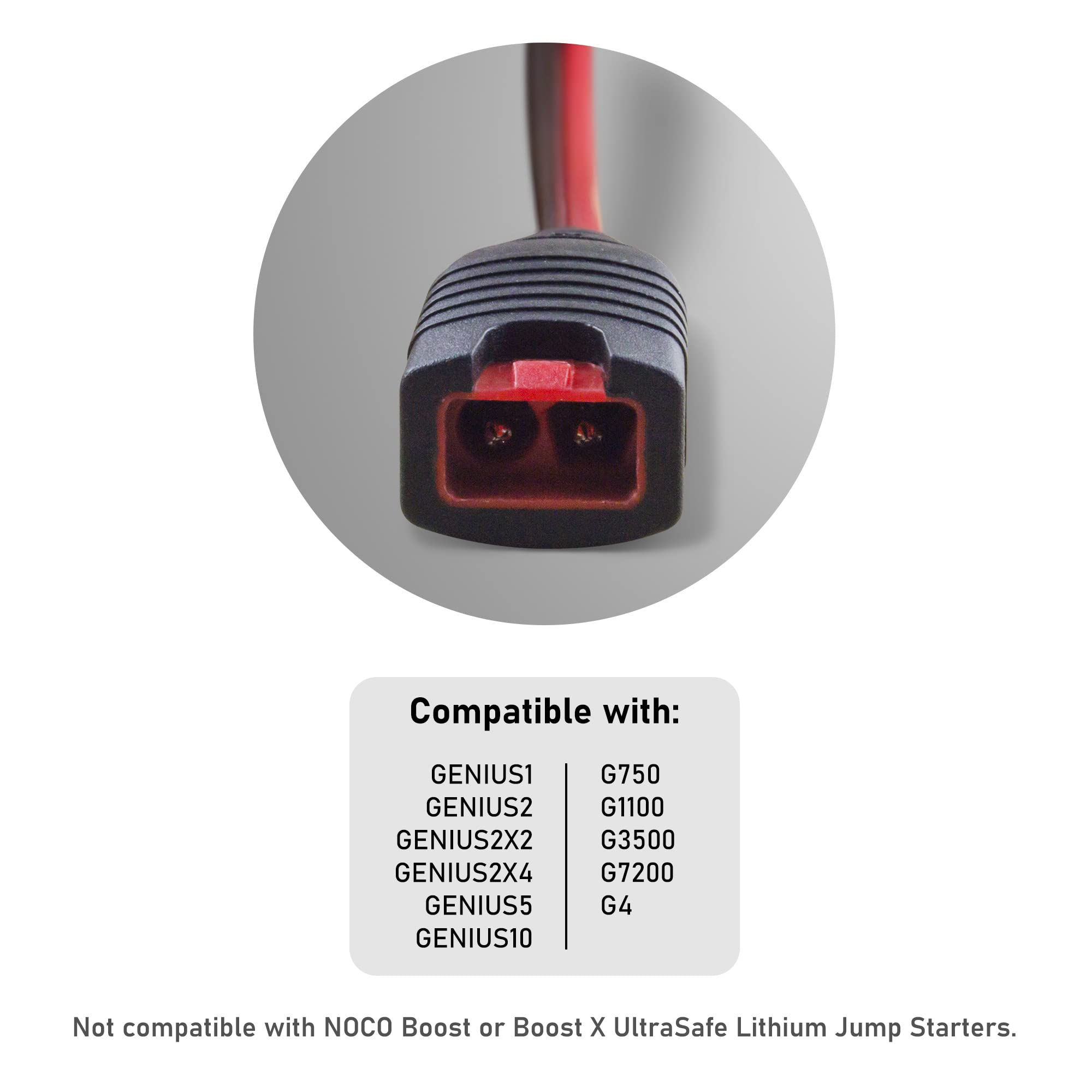 SafeAMP Wire Harness Compatible with NOCO GC002 X-Connect, M6 (1/4in) Eyelet Terminal Connector
