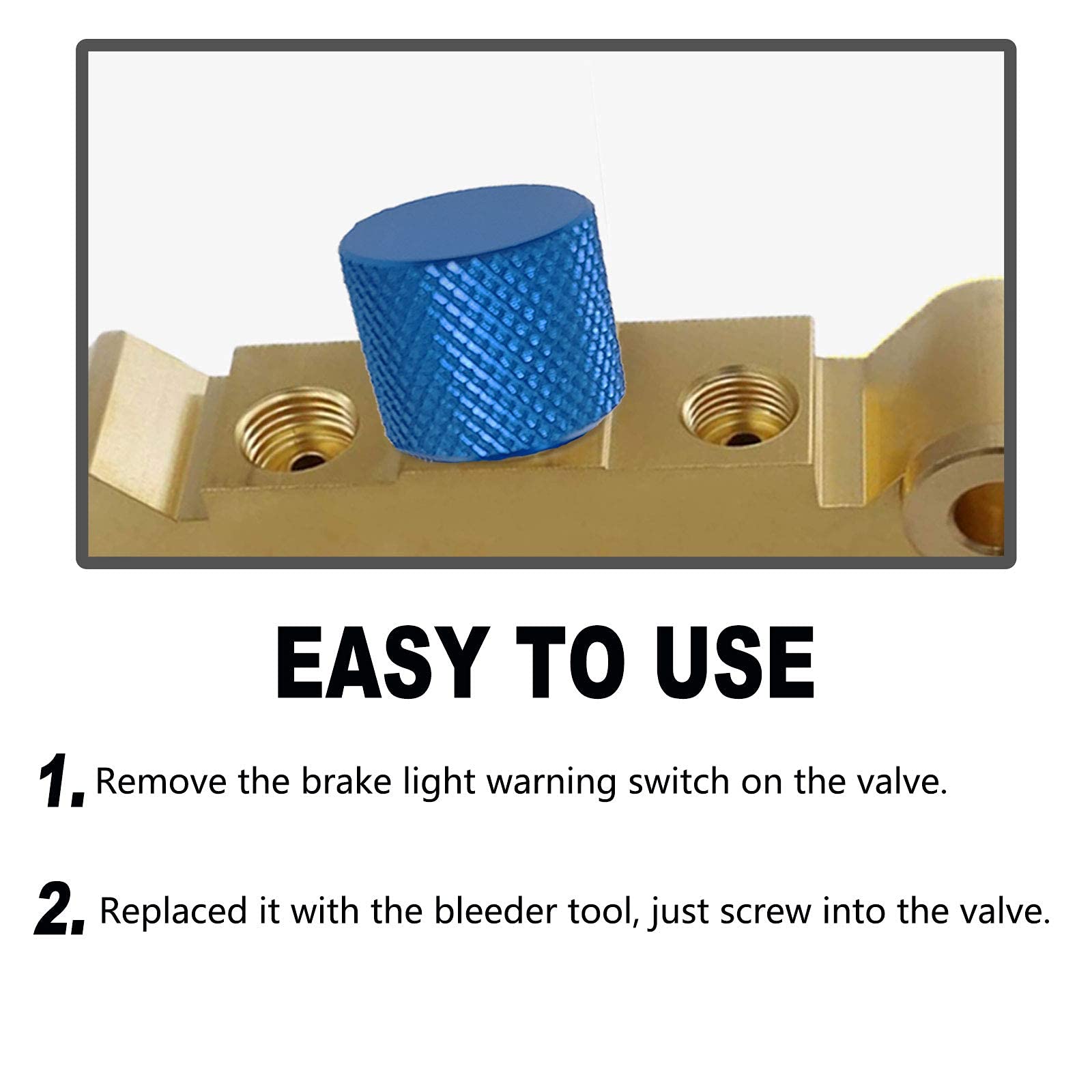 WISPAUSU Brake Proportioning Valve Bleeder Tool for GM PV2 PV4, Disc/Disc & Disc/Drum - Blue, Essential for Efficient Valve Bleeding