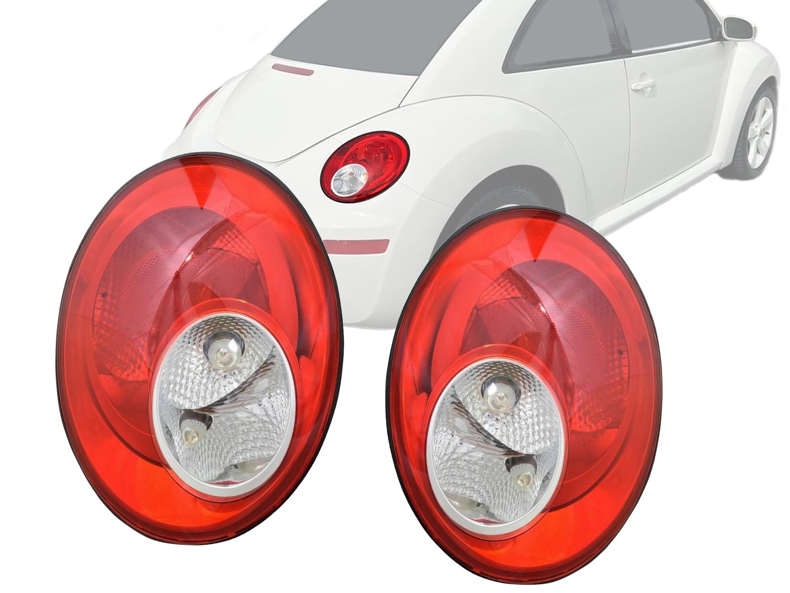 Auto Parts Avenue APA Replacement Tail Light Rear Lamp for 2006 2007 2008 2009 2010 Beetle with Bulbs Right and Left Pair Set 1C