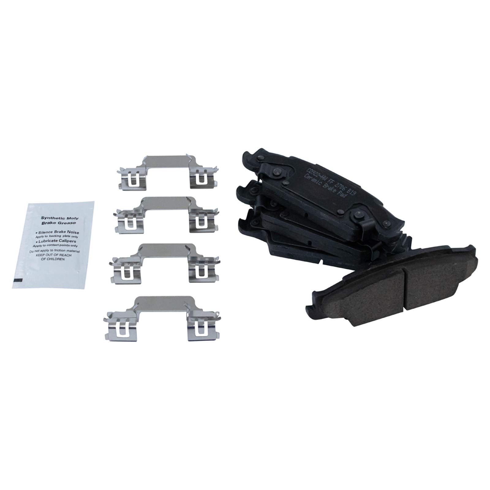 Trq Rear Brake Pads Ceramic Compatible With 2003-2007 Cadillac Cts 2005-2011 Sts 2005-2008 Pontiac Grand Prix