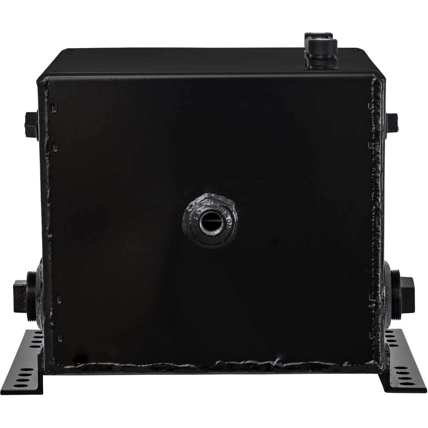 Buyers Products Smr15S 15 Gallon Side Mount Steel Hydraulic Reservoir, Black Powdercoat, Magnetic Drain Plug And Temperature Sight Gauge, Truck Hydraulic Accessories