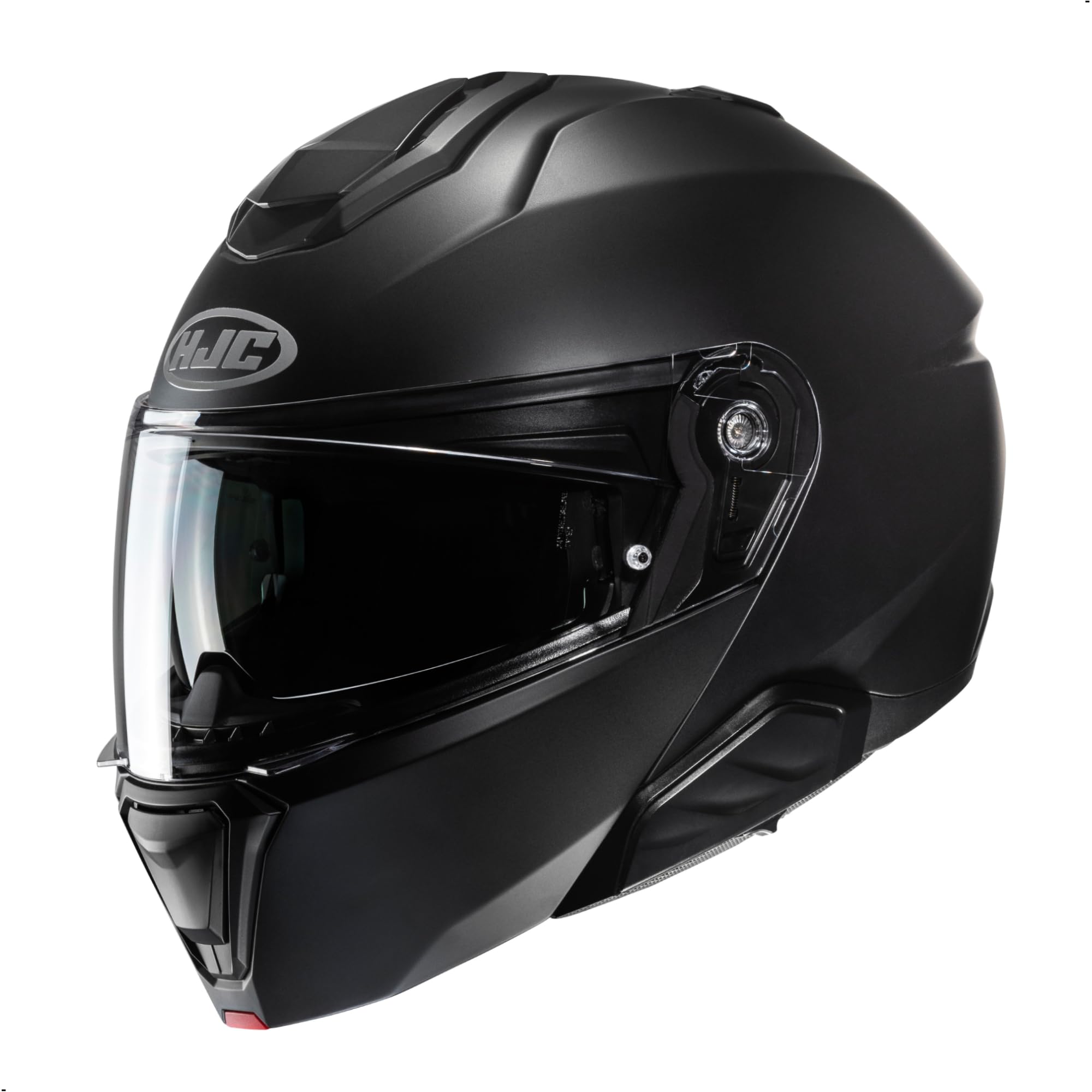 HJC i91 Solid Modular Motorcycle Helmet with HJ-33 Pinlock Shield, DOT Approved (Semi Flat Black, XX-Large)