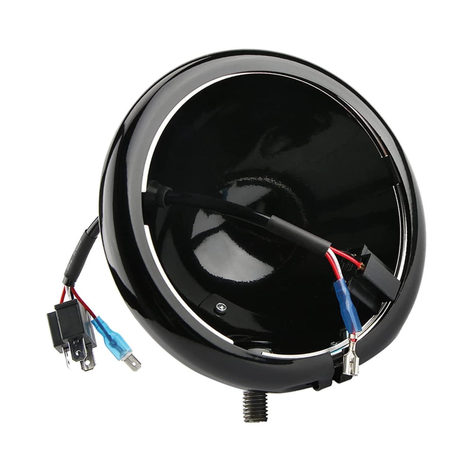 Vosicky Motorcycle 5 3/4'' 5.75 Inch Led Headlight Housing Bucket For Fxwg Chopper (Black)