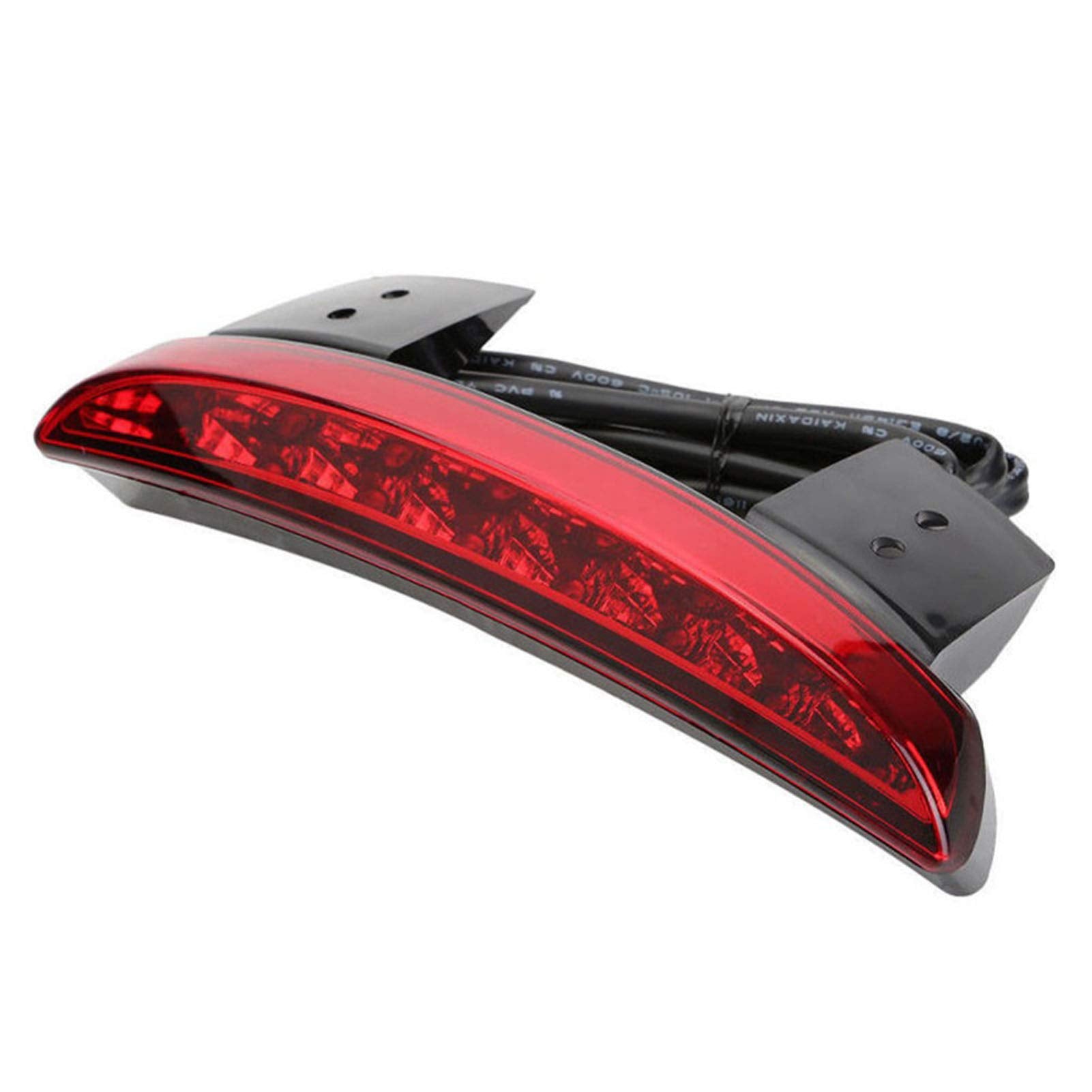 Ankia Motorcycle Chopped Rear Fender Edge Led Brake License Plate Tail Light Stop Running Light Turn Signal Lamp For Harley Sportster Xl883N 1200N Xl1200V Xl1200X (Red)