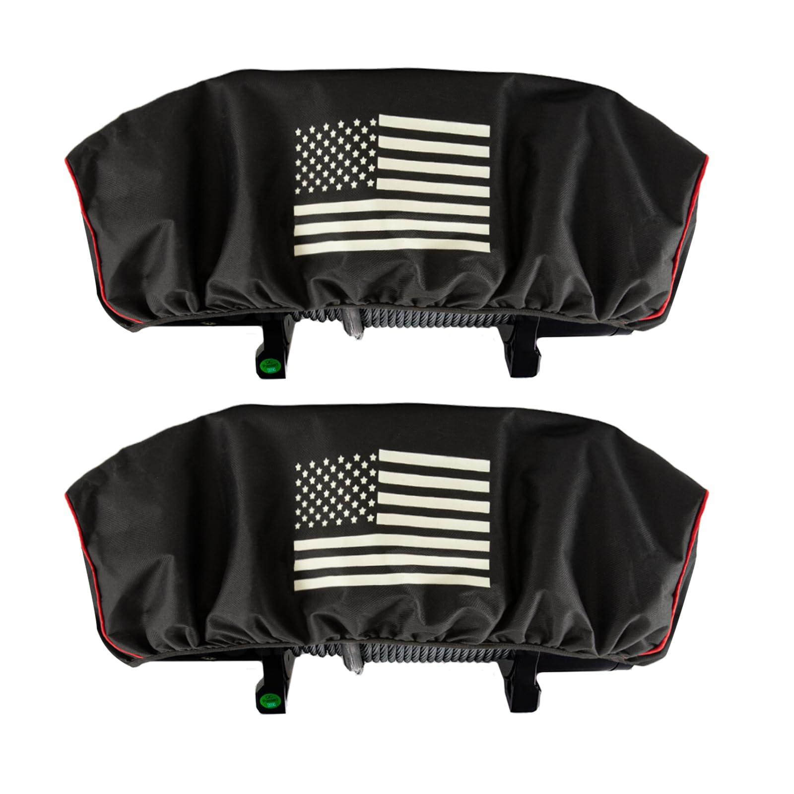 2Pcs Winch Cover,Heavy Duty Waterproof Winch Cover with Elastic,Indoor/Outdoor Winch Accessories,Weather Resistant Cover for Ele