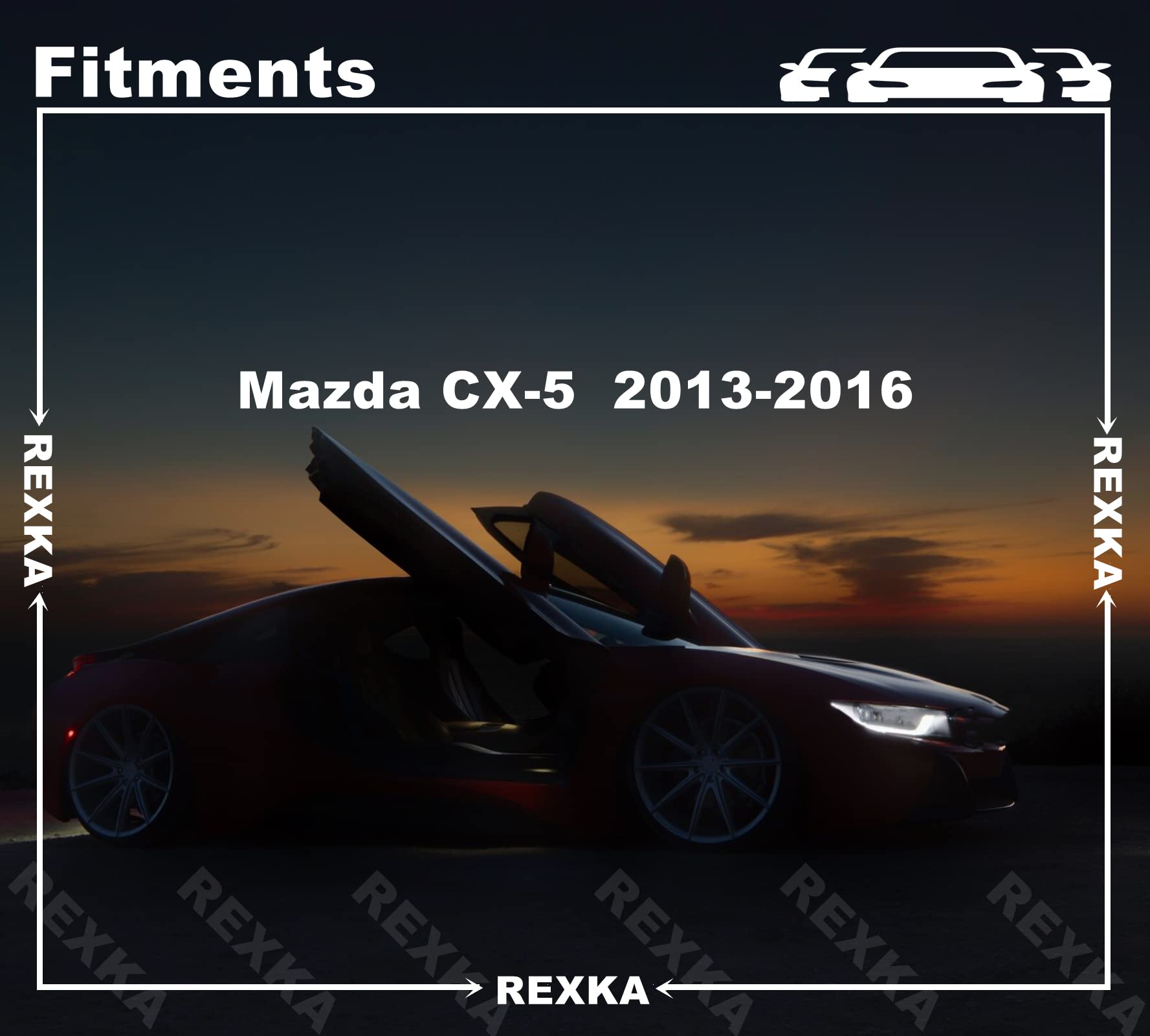 Rexka Stone Guard Moulding Clip For Mazda Kd53-51-Sj3A Cx-5 (Pack Of 30)