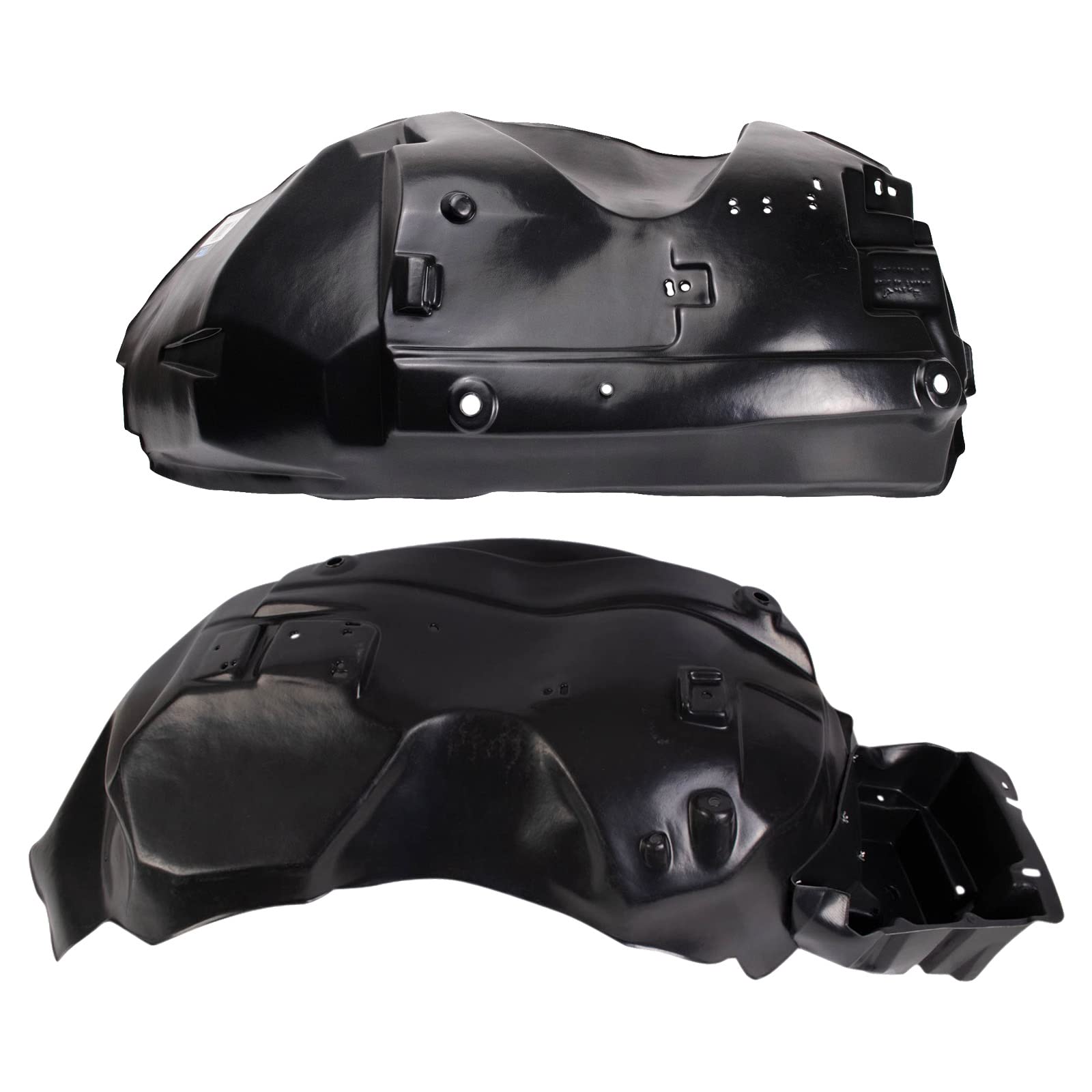 Trq Front Inner Fender Liner Set Compatible With 2003-2011 Lincoln Town Car Fo1246114 Fo1247114 Fo1250135 Fo1251135