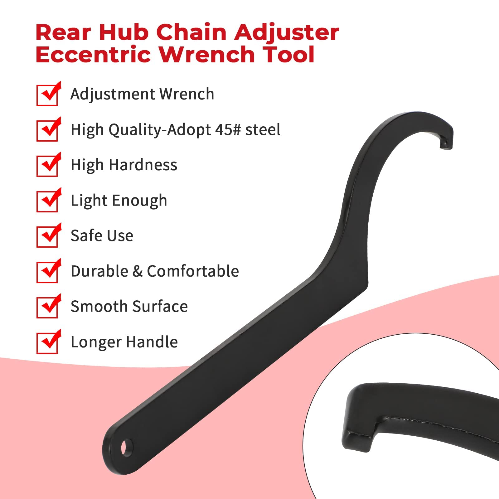 Foruly Chain Adjuster Tool Rear Hub Eccentric Wrench Tool For Ducati 748 848 916 996 998 1098 1198 1199 1299 V4 Spanner Wrench Hypermotard 796 821 939 950 1100 Monster With Single-Sided Axle Swingarm