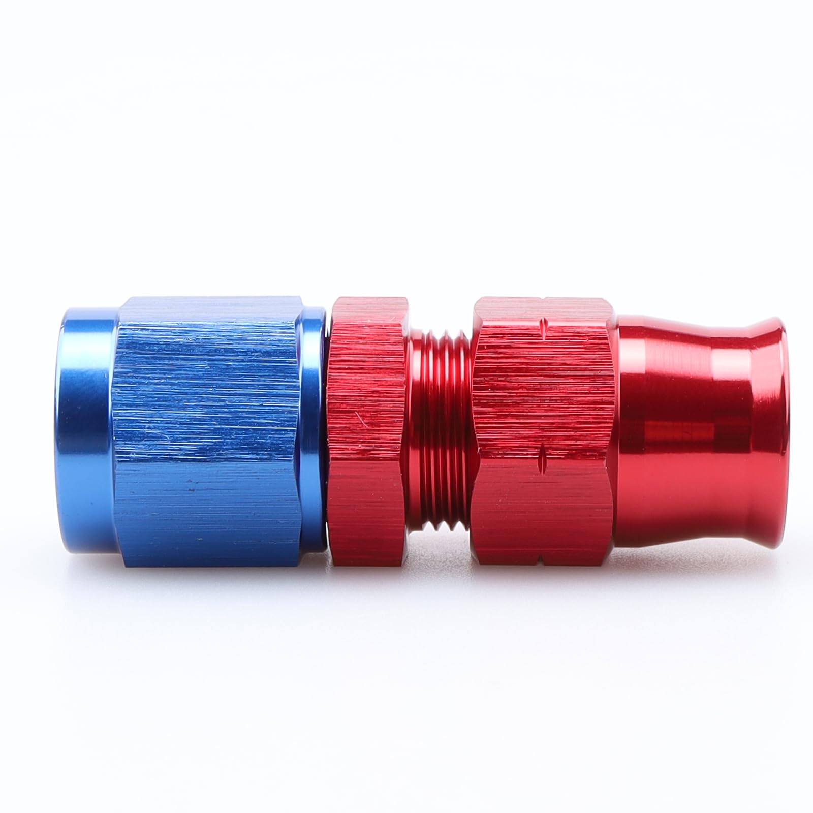 AC PERFORMANCE Aluminum Alloy -6 AN Female to 5/16'' Hardline Tube Fuel Fitting Compression Adapter Red Blue