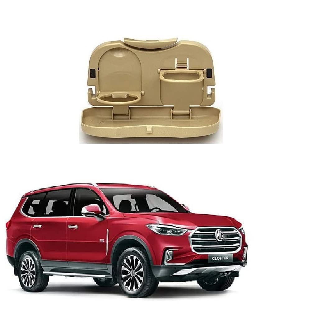Stylish Foldable Compact Car Back Seat Tray for Food/ Drinks/ Cup/ Bottle Holder Universal Pack of 1 Suitable for MG Gloster