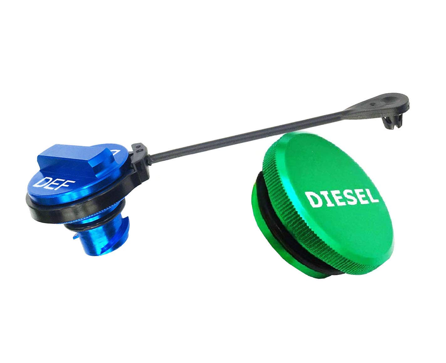 Diesel Fuel Cap for Dodge, Magnetic Ram Diesel Billet Aluminum Fuel Cap and Anti-lost rope-DEF Cap Combo for 2013-2018 Dodge Ram