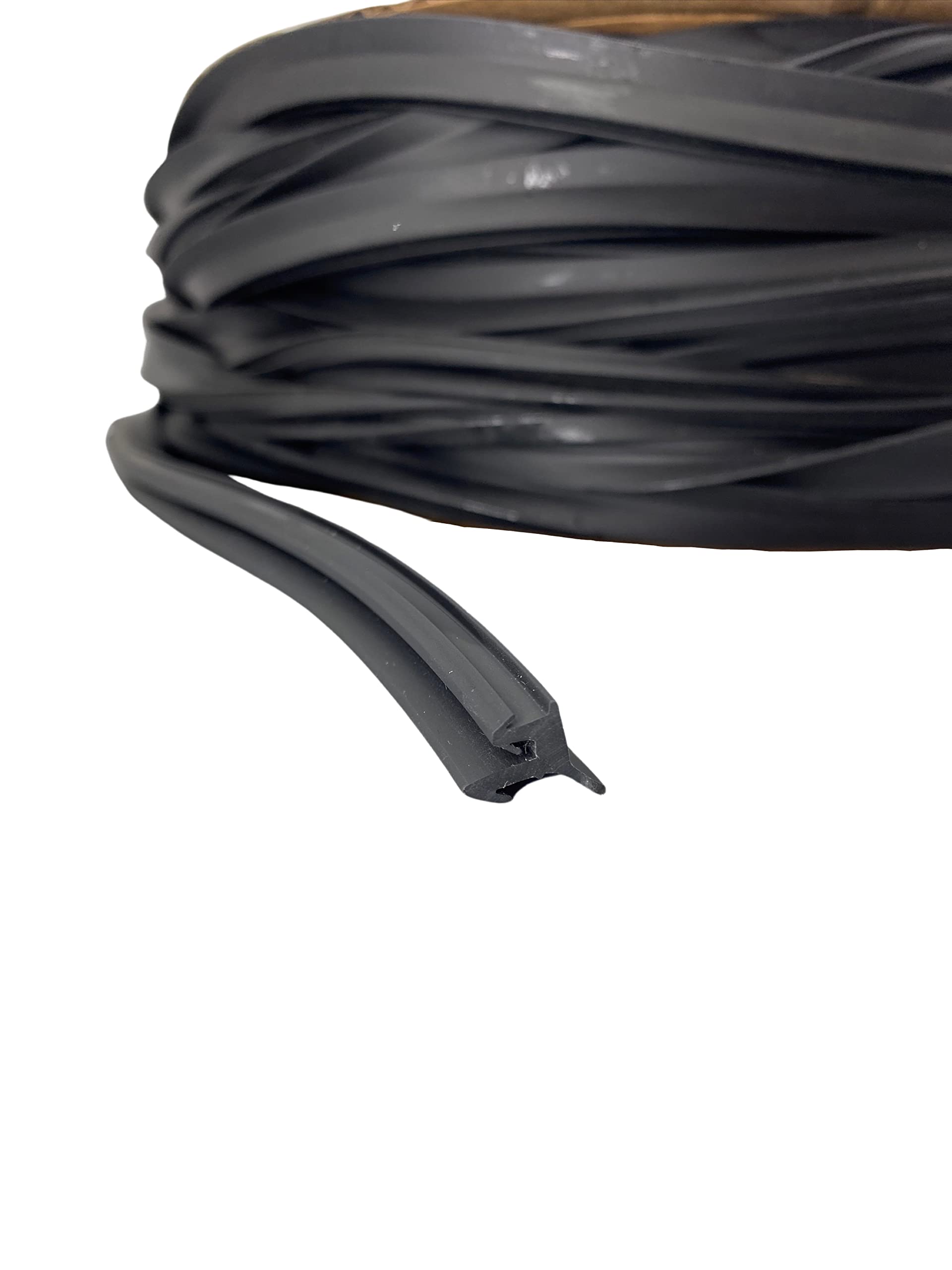 Cr Laurence U.S. Aluminum Np238Vc 487 Series Black Vinyl Glazing Gasket For 3/8'' And 1/2'' Glass - 100'