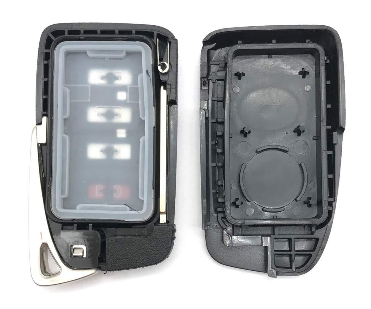 4 Buttons Replacement Key Fob Cover Fit For Lexus Es250 2018 Nx300H 2018-2013 Es350 Gs350 2016-2013 Gs300H Gs450H Es300H Nx300 Smart Keyless Entry Remote Key Fob Case Shell (Black)