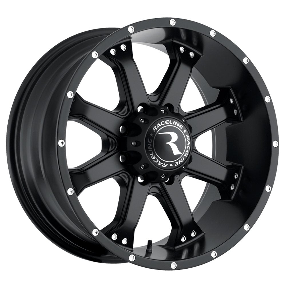 Raceline Wheels 991B Assault Satin Black Wheel (17 X 9. Inches /8 X 6 Inches, 18 Mm Offset)