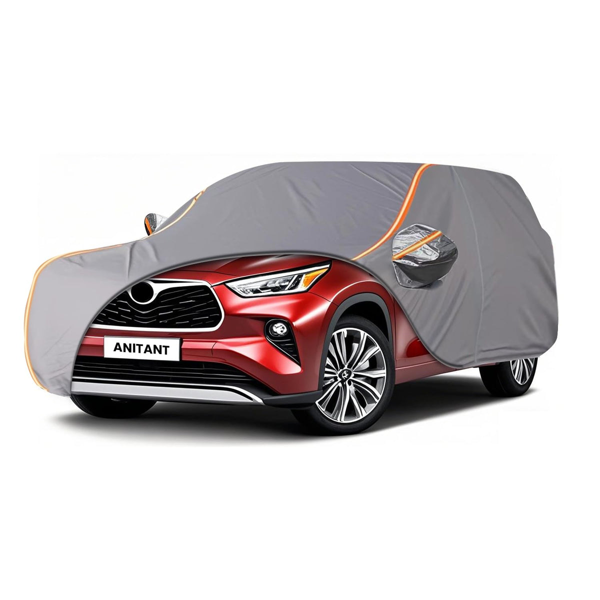 ANITANT Custom Fit Toyota Highlander Car Cover for Highlander 2001-2025 Outdoor Waterproof Car Cover All Weather with Door Zippe