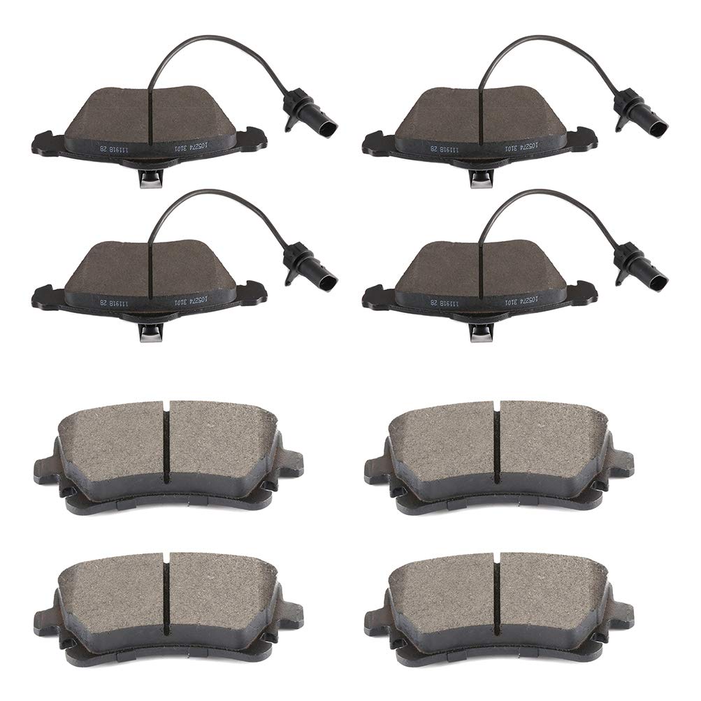 Ceramic Brake Pads Kits,Scitoo 8Pcs Brakes Pads Set Fit For 2005-2011 For Audi A6 Quattro,2004-2009 For Audi S4