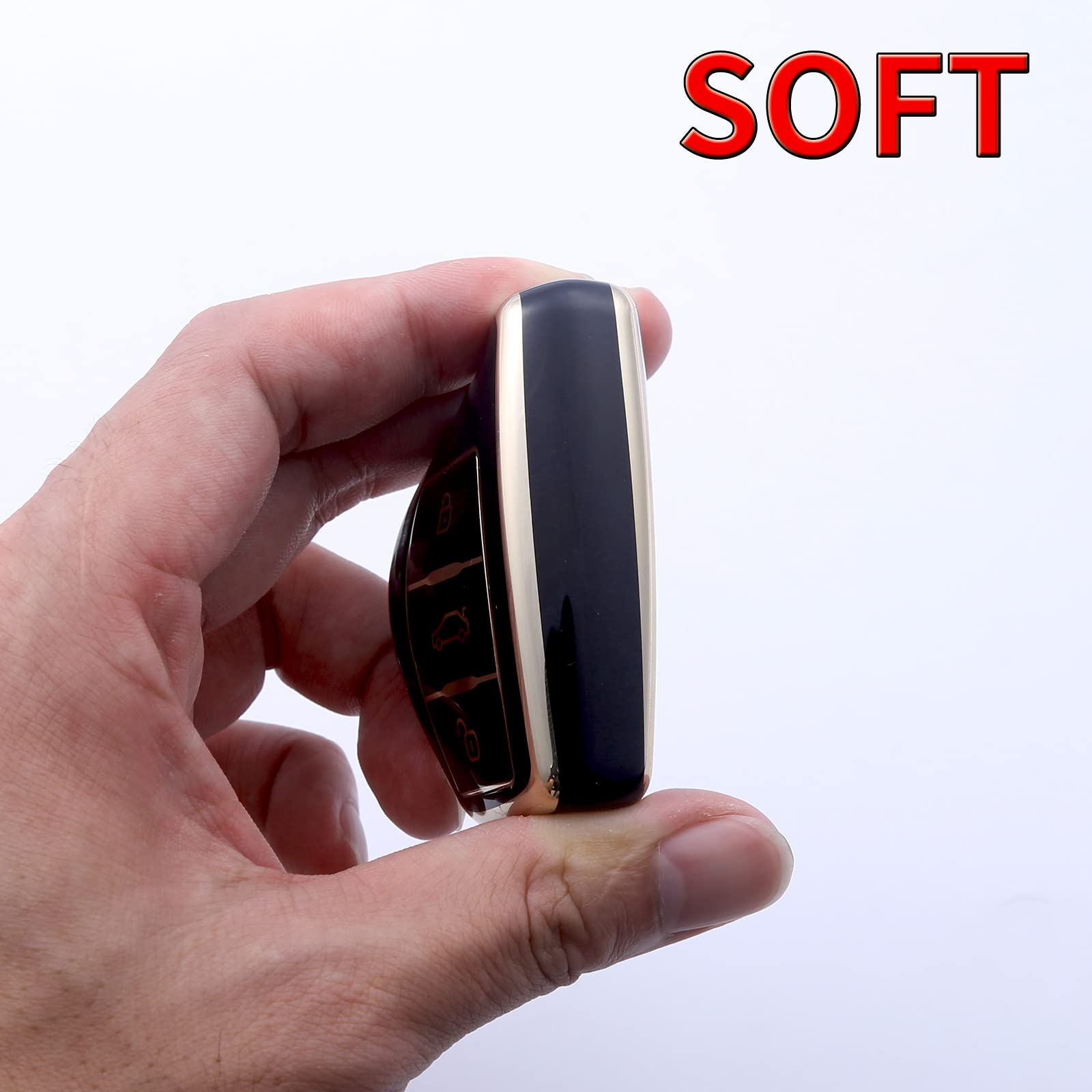 Lcxjmwkl For Vw Volkswagen Key Fob Cover, Compatible With Vw Jetta Beetle Tiguan Passat Golf Mk6 Polo