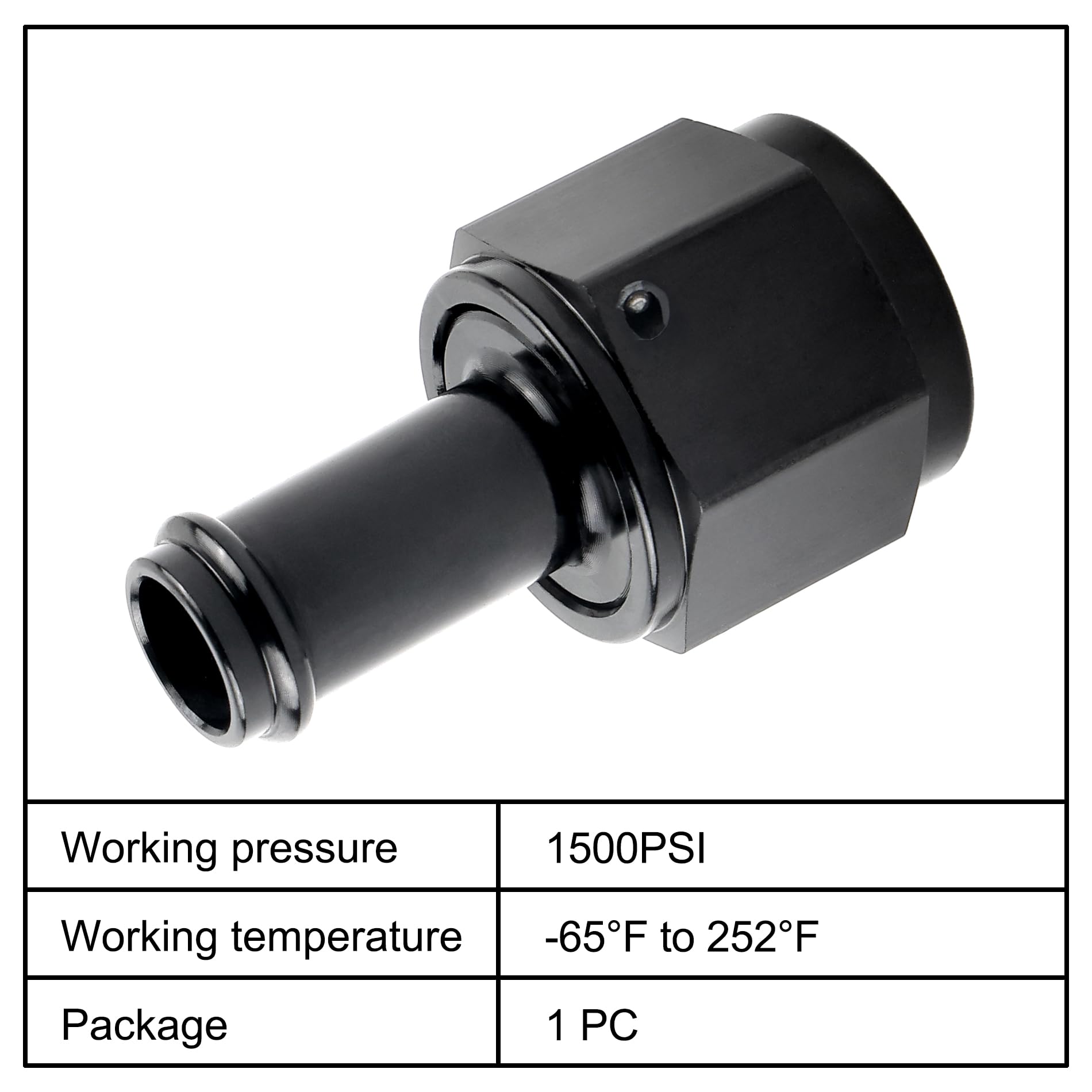 EVIL ENERGY 10AN Female to 1/2 '' Barb Hose Fitting Straight Swivel