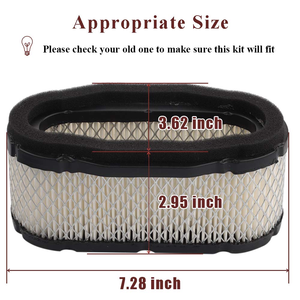 Honeyrain 11013-7024 Air Filter Tune Up Kit For Kawasaki Fh721V Fh601V Fh641V Fh680V 4 Stroke Engine Gt245 Gx255 Gx335 Lawn Trac
