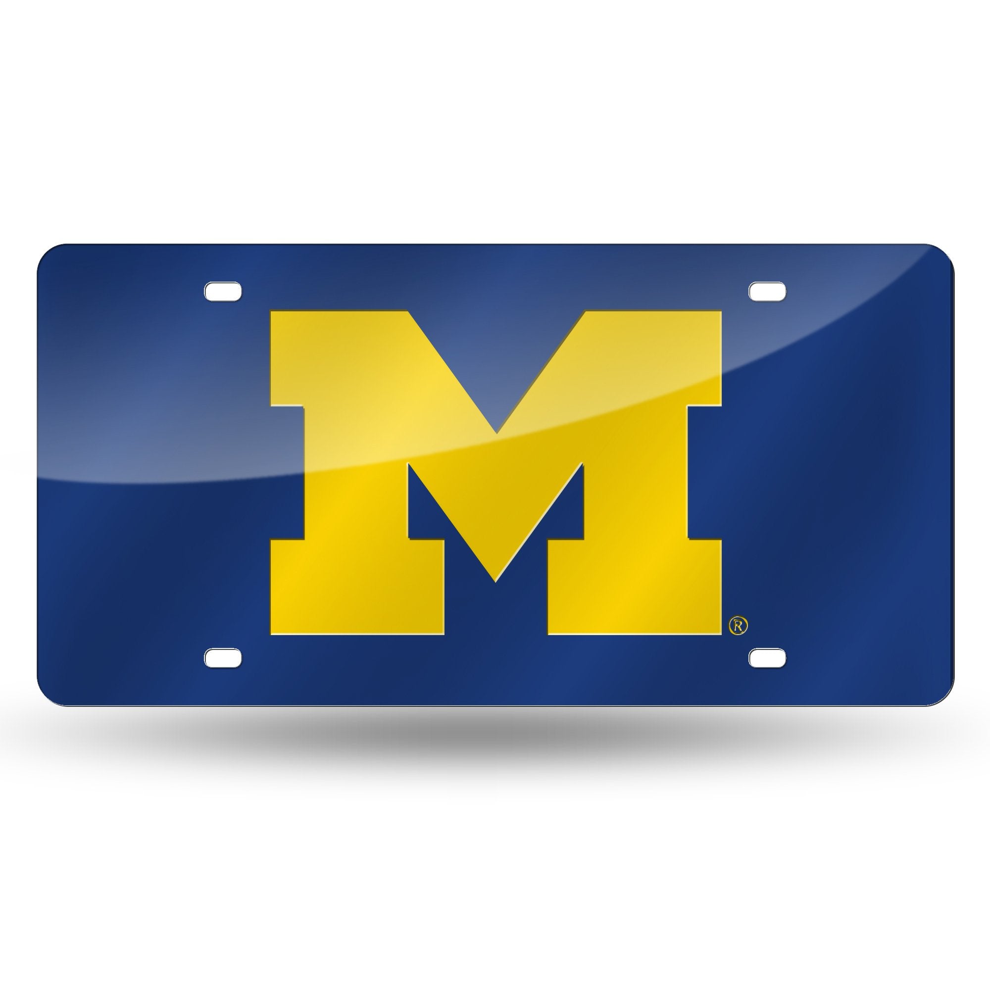 Rico Industries NCAA Michigan Wolverines Laser Inlaid Metal License Plate Tag , 6 x 12-inches