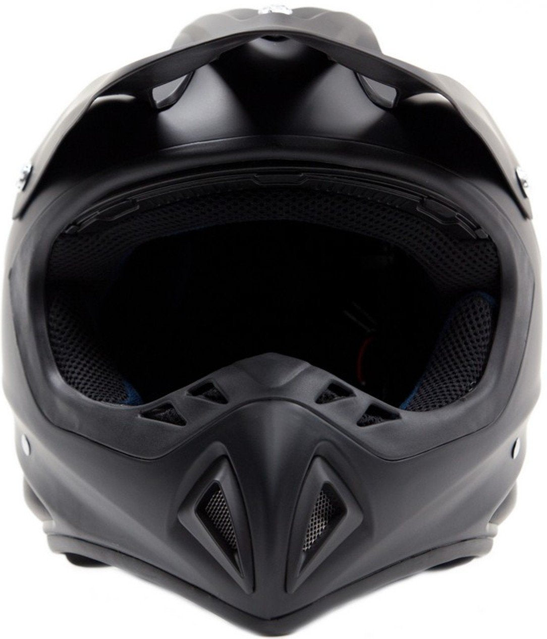 Typhoon Adult Atv Mx Helmet Goggles Gloves Gear Combo Matte Black Blue ( Small )