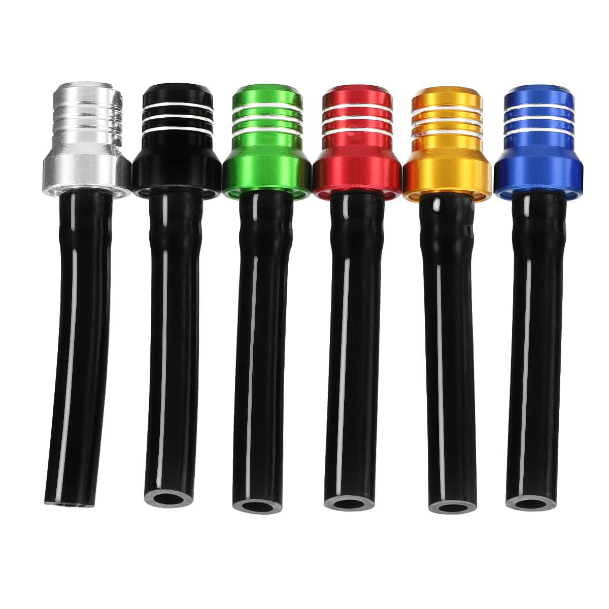6Pcs Gas Fuel Cap Air Vent Hose Universal Cnc Tank Valve Vent Tube With Chekc Ball Aluminum Breather For Atv Motorcycle Dirt Pit