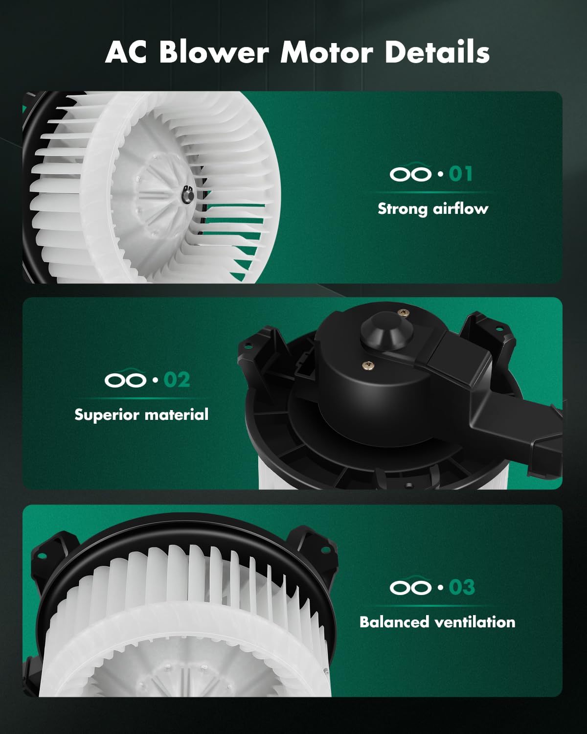 Scitoo Hvac Heater Blower Motor With Fan Cage Front 700062 For Lexus For Gx470 V8 4.7L 2003-2007,For Toyota For 4Runner V6 4.0L